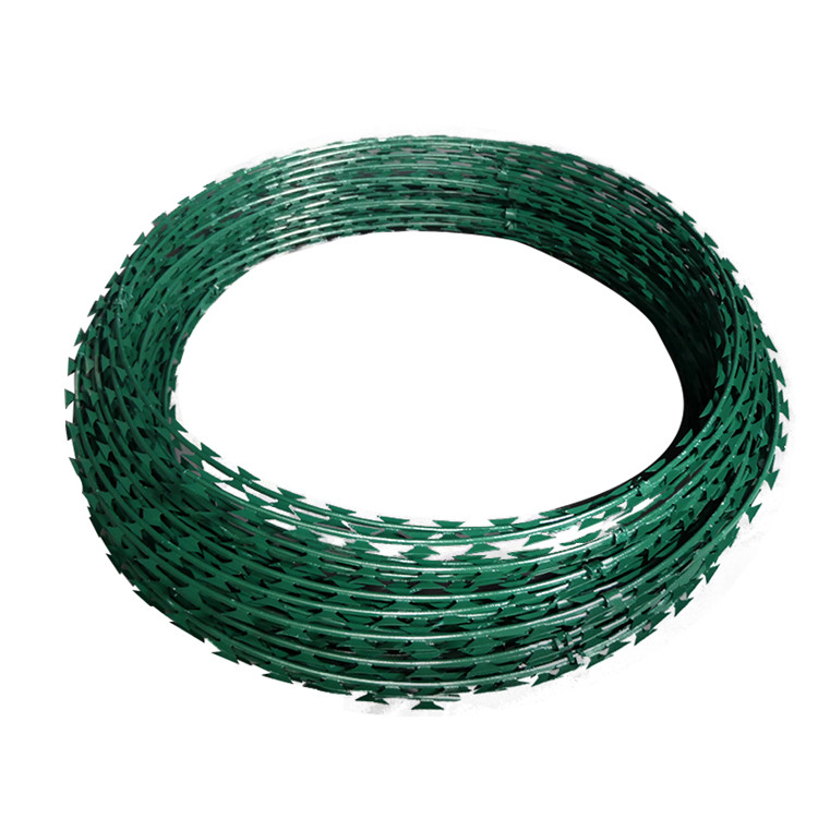450mm Green Double Galvanized Razor Wire