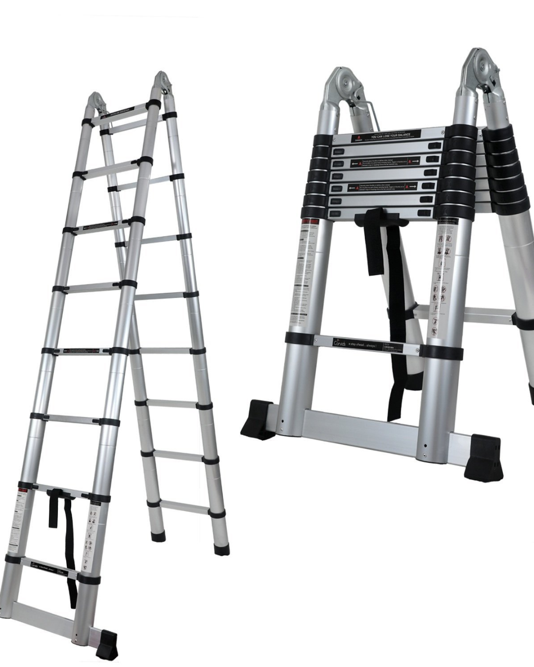 6.6m Double Telescopic Ladder (3.3m + 3.3m)